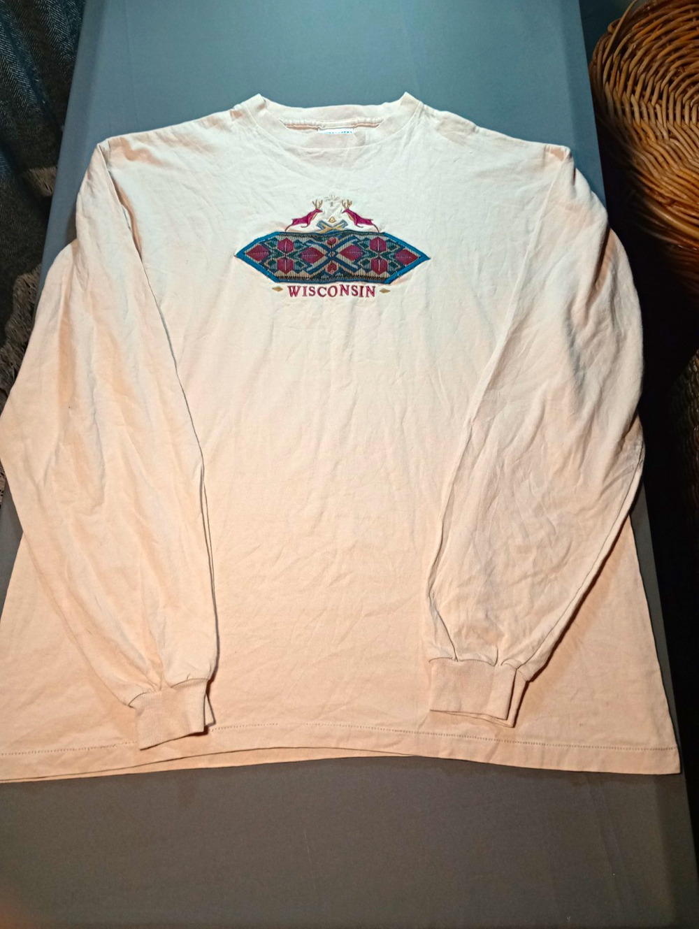 Vintage Wisconsin Long Sleeve T Shirt Men's Size Large